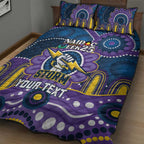 Custom NAIDOC Week 2025 Storm Quilt Bed Set Melbourne Indigenous Art