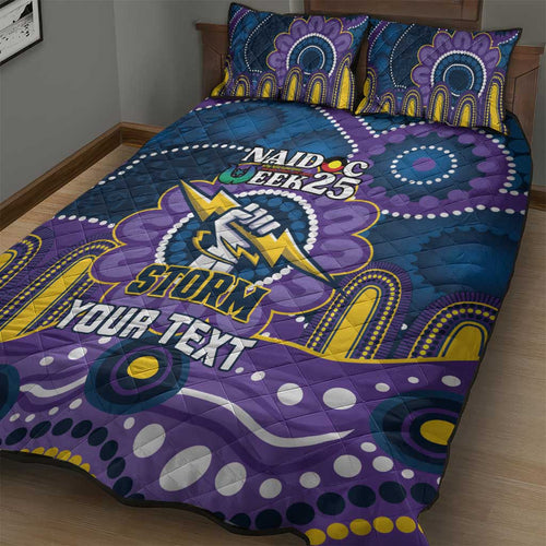 Custom NAIDOC Week 2025 Storm Quilt Bed Set Melbourne Indigenous Art