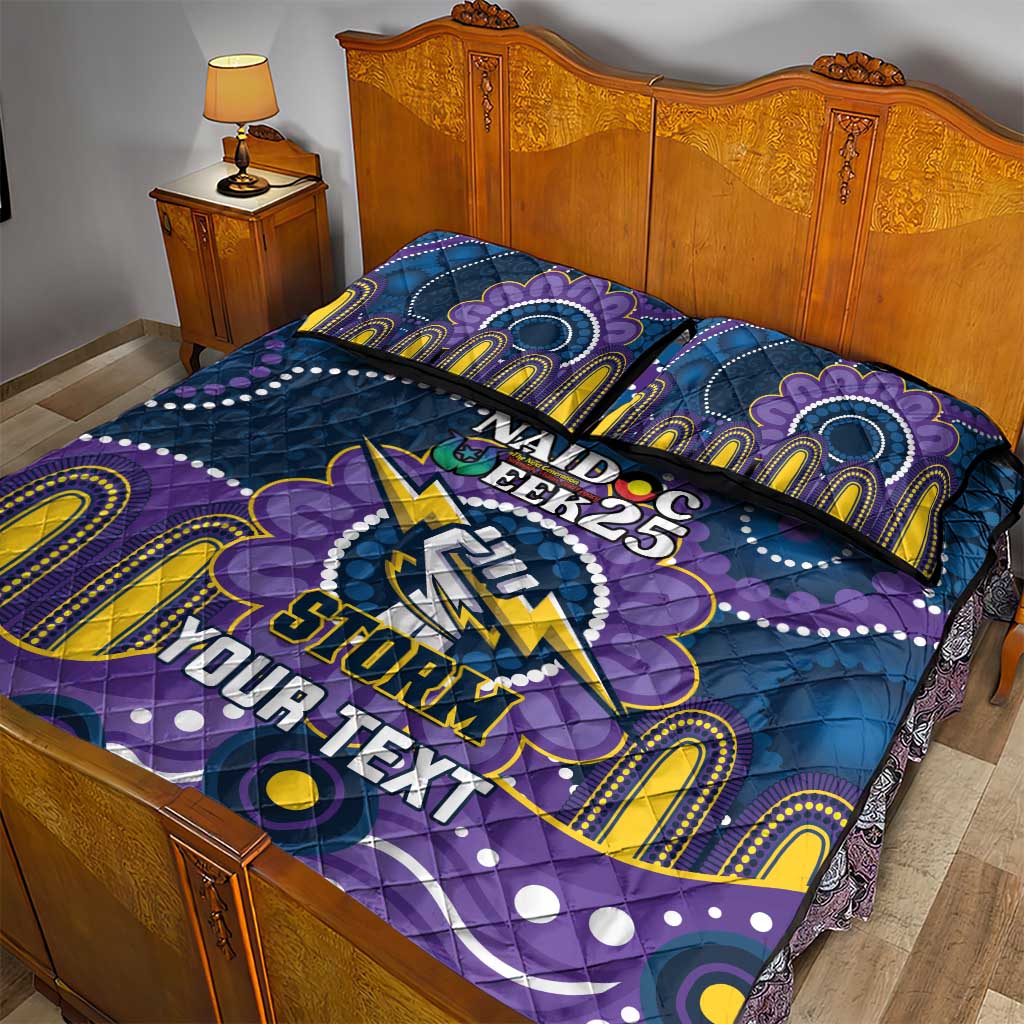 Custom NAIDOC Week 2025 Storm Quilt Bed Set Melbourne Indigenous Art