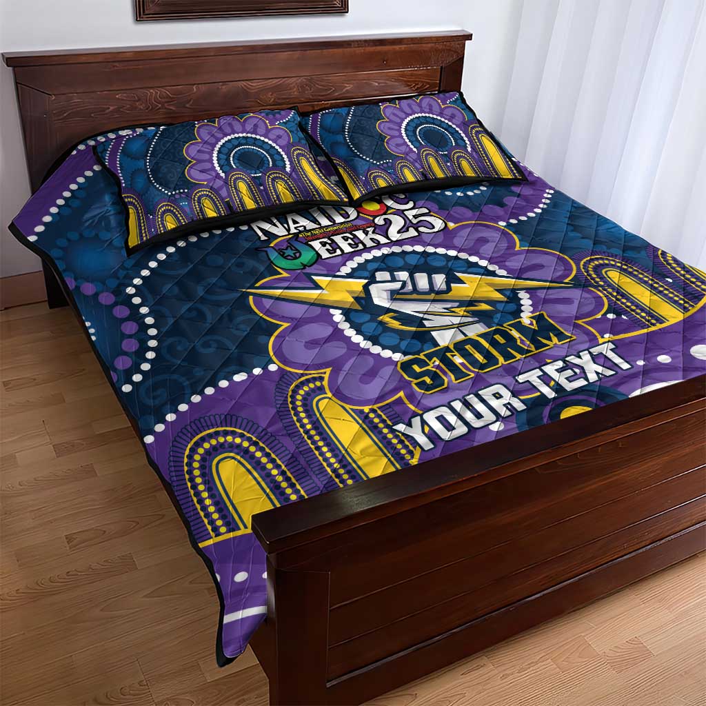 Custom NAIDOC Week 2025 Storm Quilt Bed Set Melbourne Indigenous Art