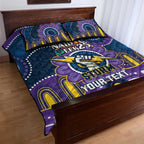 Custom NAIDOC Week 2025 Storm Quilt Bed Set Melbourne Indigenous Art