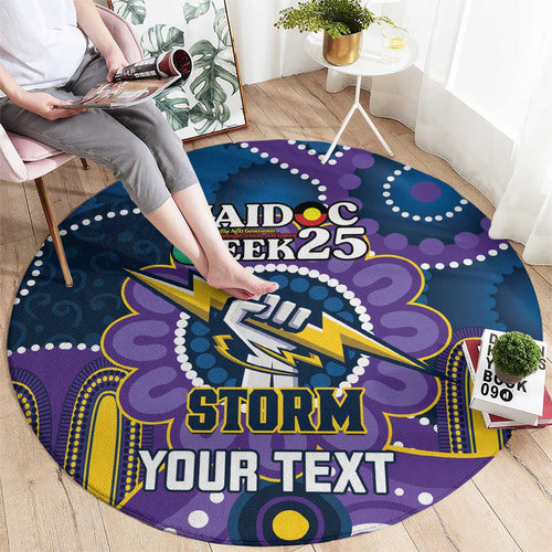 Custom NAIDOC Week 2025 Storm Round Carpet Melbourne Indigenous Art
