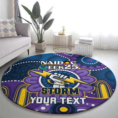 Custom NAIDOC Week 2025 Storm Round Carpet Melbourne Indigenous Art