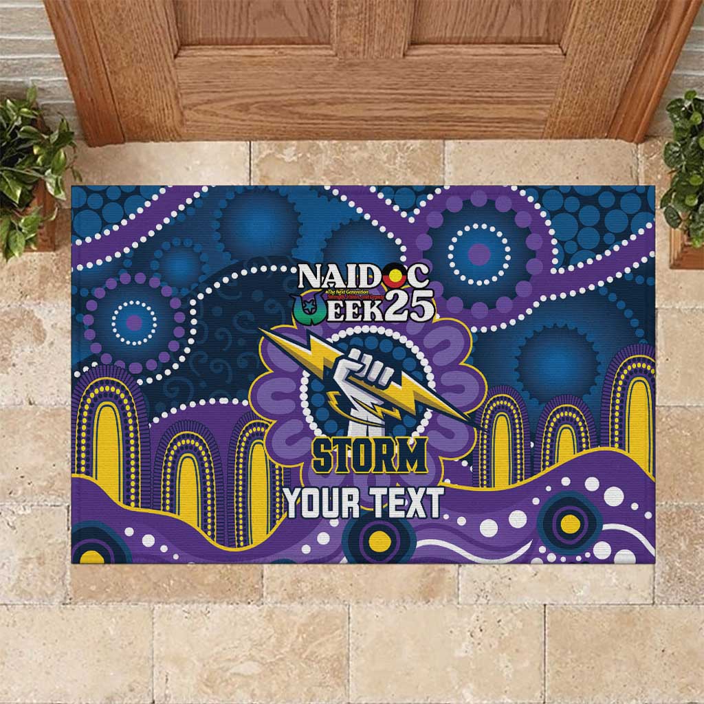 Custom NAIDOC Week 2025 Storm Rubber Doormat Melbourne Indigenous Art