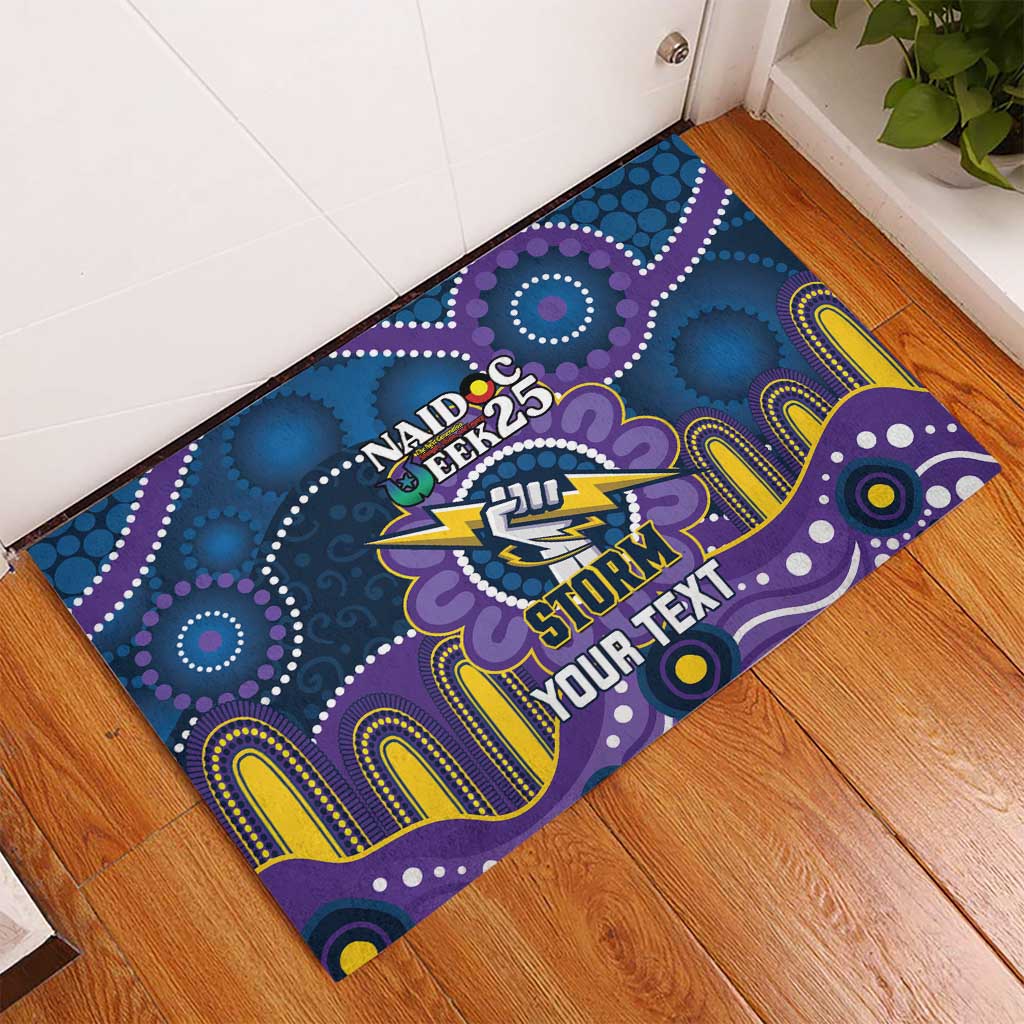 Custom NAIDOC Week 2025 Storm Rubber Doormat Melbourne Indigenous Art