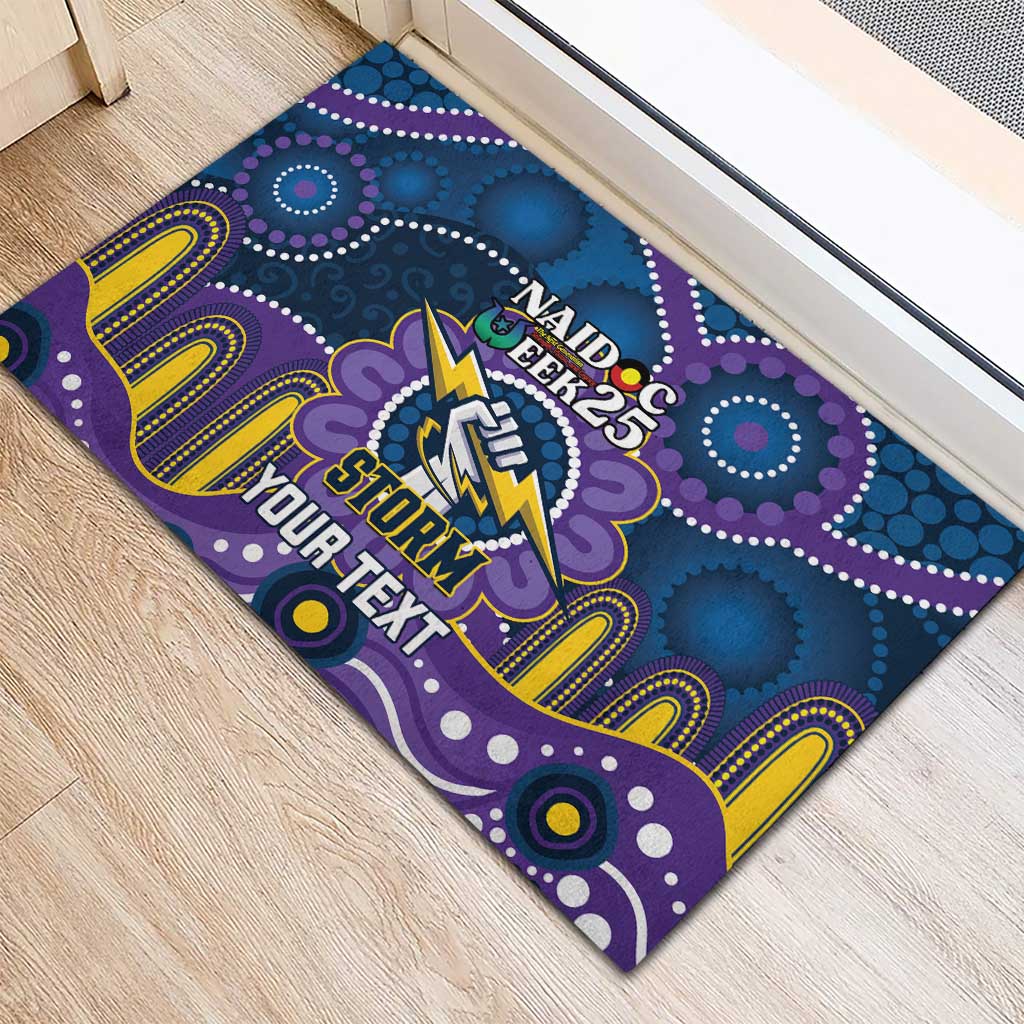 Custom NAIDOC Week 2025 Storm Rubber Doormat Melbourne Indigenous Art