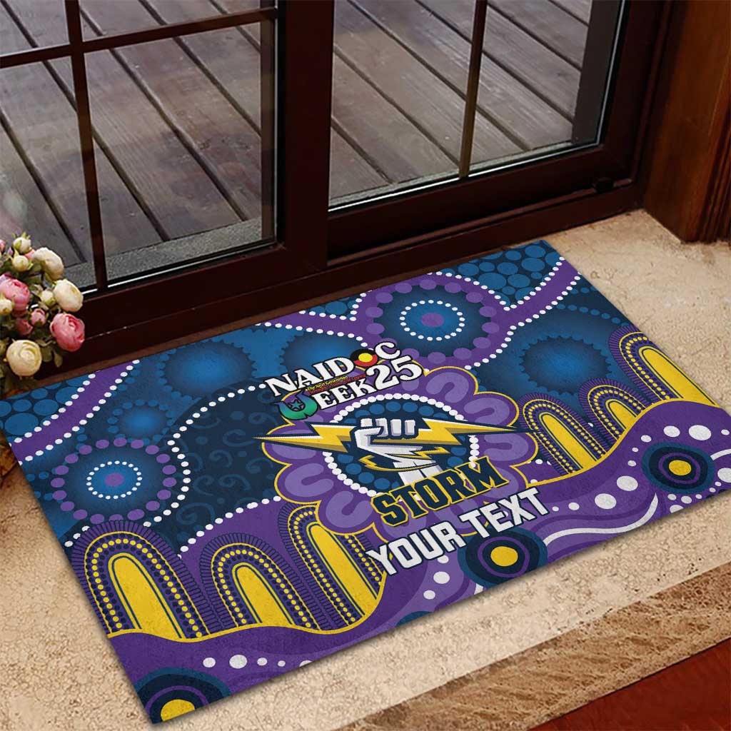 Custom NAIDOC Week 2025 Storm Rubber Doormat Melbourne Indigenous Art