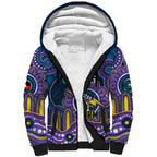 Custom NAIDOC Week 2025 Storm Sherpa Hoodie Melbourne Indigenous Art