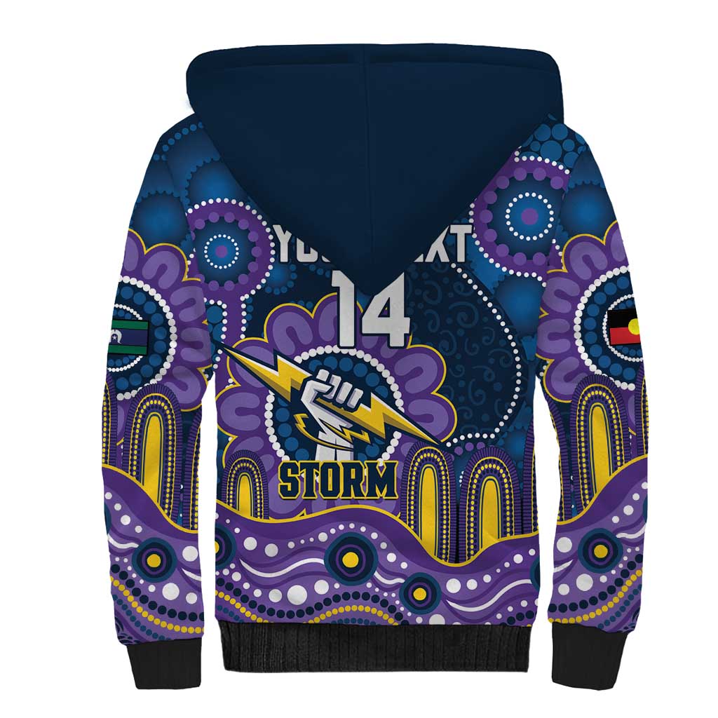 Custom NAIDOC Week 2025 Storm Sherpa Hoodie Melbourne Indigenous Art