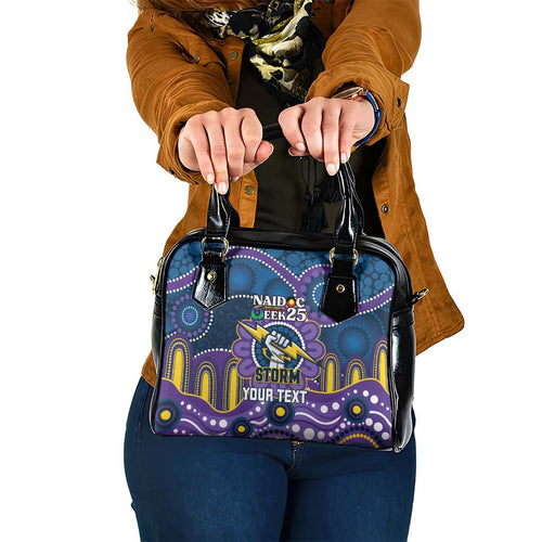 Custom NAIDOC Week 2025 Storm Shoulder Handbag Melbourne Indigenous Art