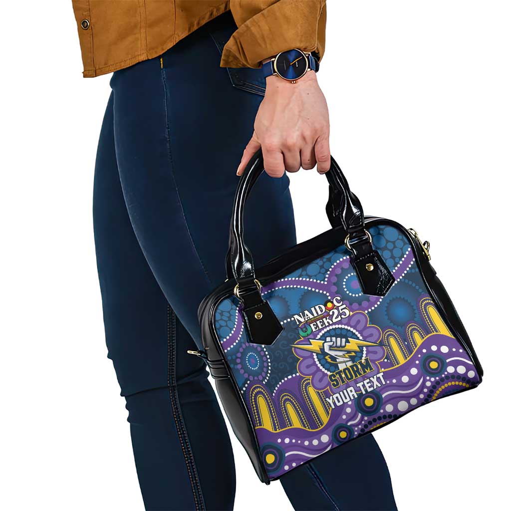 Custom NAIDOC Week 2025 Storm Shoulder Handbag Melbourne Indigenous Art