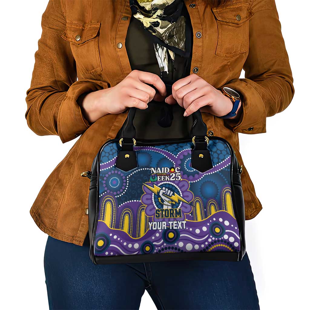 Custom NAIDOC Week 2025 Storm Shoulder Handbag Melbourne Indigenous Art