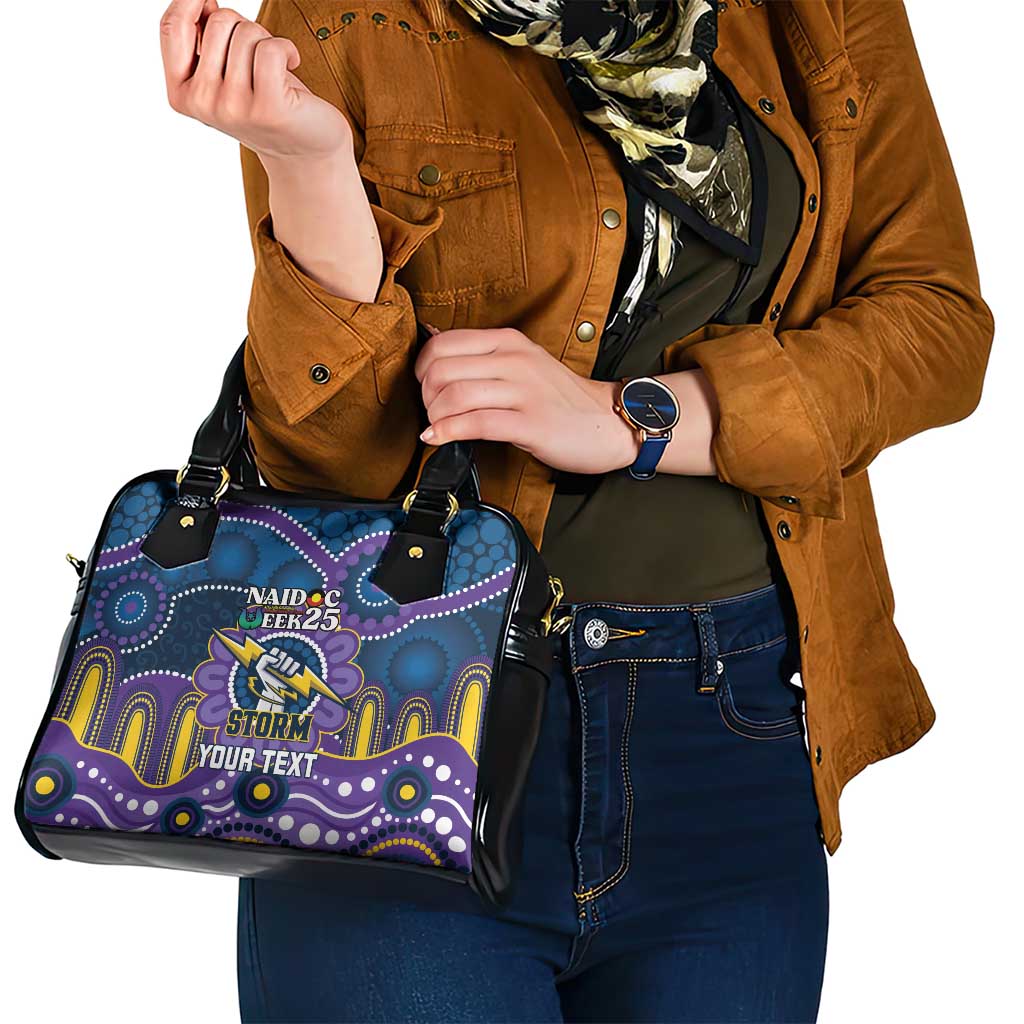 Custom NAIDOC Week 2025 Storm Shoulder Handbag Melbourne Indigenous Art