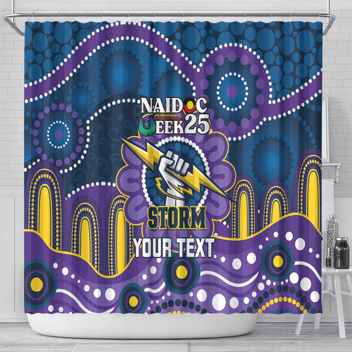 Custom NAIDOC Week 2025 Storm Shower Curtain Melbourne Indigenous Art