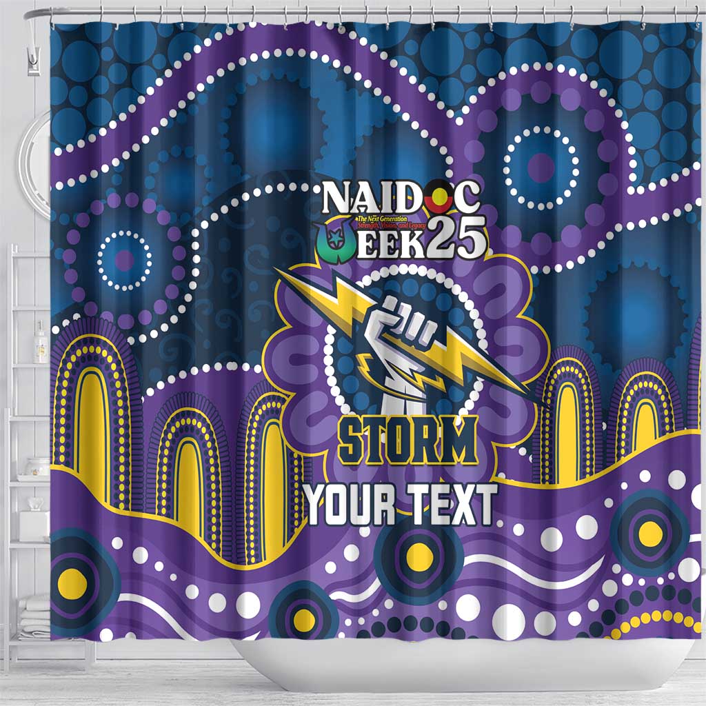Custom NAIDOC Week 2025 Storm Shower Curtain Melbourne Indigenous Art
