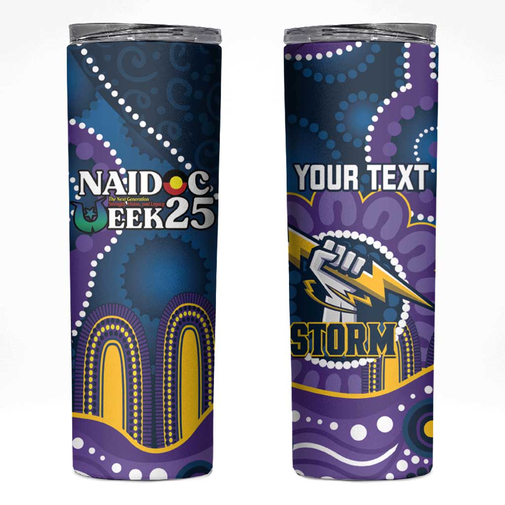 Custom NAIDOC Week 2025 Storm Skinny Tumbler Melbourne Indigenous Art