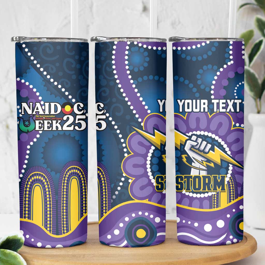 Custom NAIDOC Week 2025 Storm Skinny Tumbler Melbourne Indigenous Art