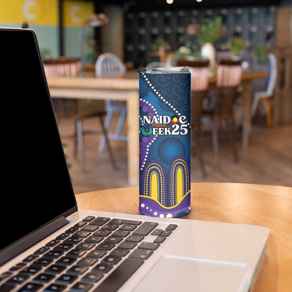 Custom NAIDOC Week 2025 Storm Skinny Tumbler Melbourne Indigenous Art