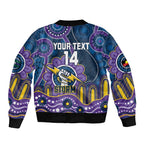 Custom NAIDOC Week 2025 Storm Sleeve Zip Bomber Jacket Melbourne Indigenous Art