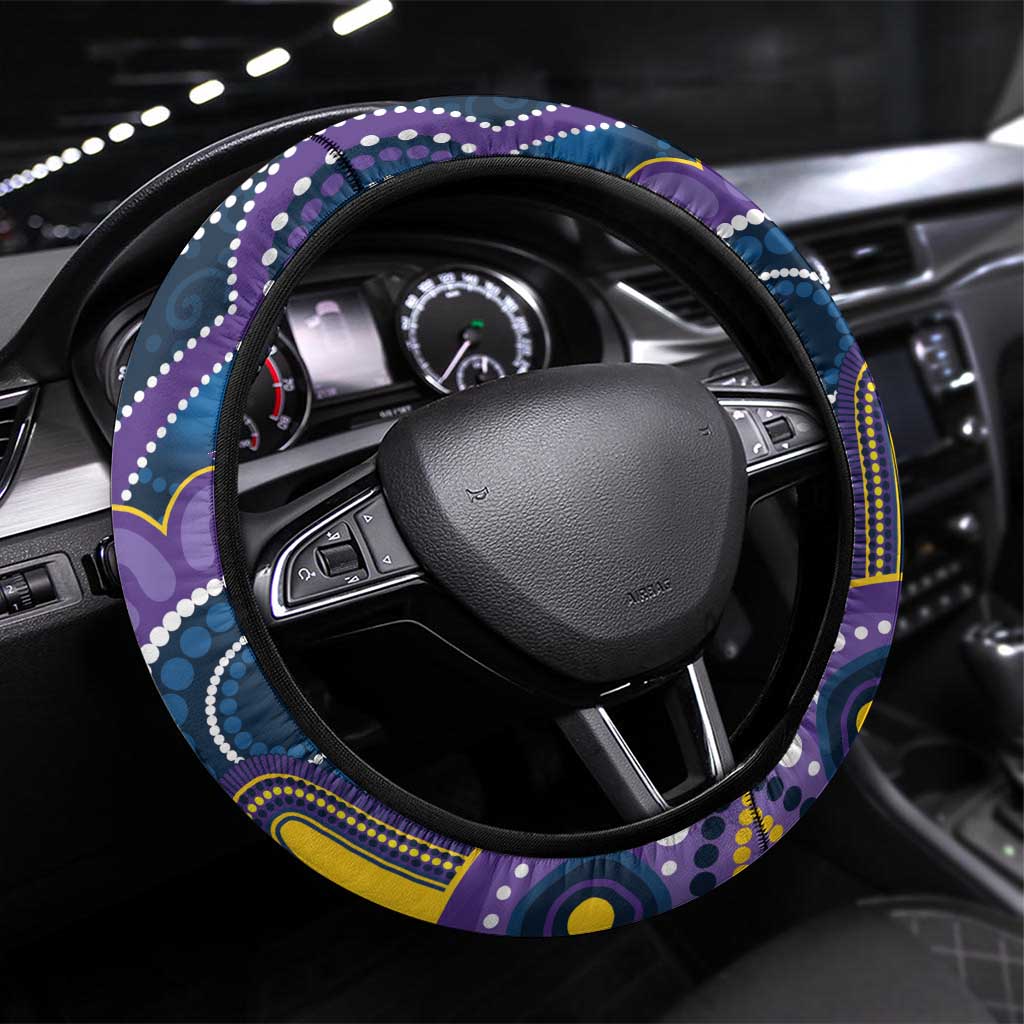 NAIDOC Week 2025 Storm Steering Wheel Cover Melbourne Indigenous Art