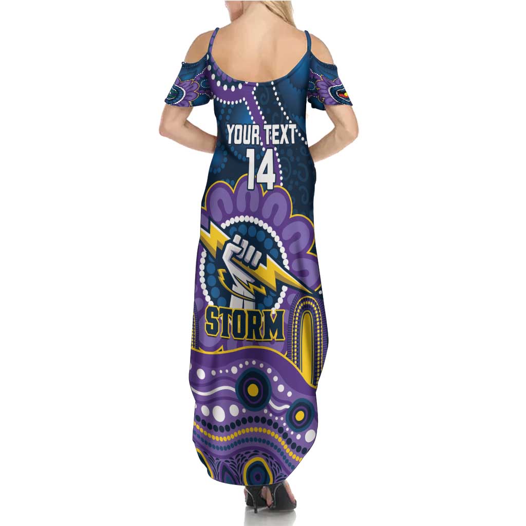 Custom NAIDOC Week 2025 Storm Summer Maxi Dress Melbourne Indigenous Art