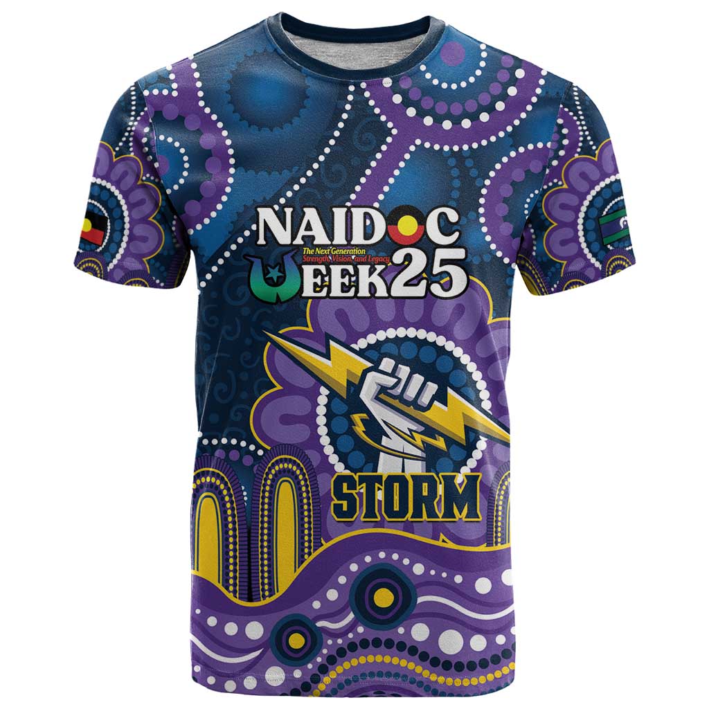 Custom NAIDOC Week 2025 Storm T Shirt Melbourne Indigenous Art