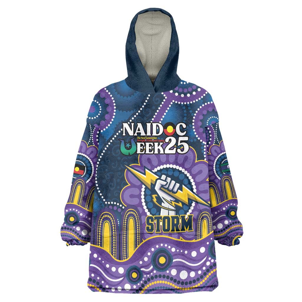 Custom NAIDOC Week 2025 Storm Wearable Blanket Hoodie Melbourne Indigenous Art