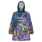 Custom NAIDOC Week 2025 Storm Wearable Blanket Hoodie Melbourne Indigenous Art