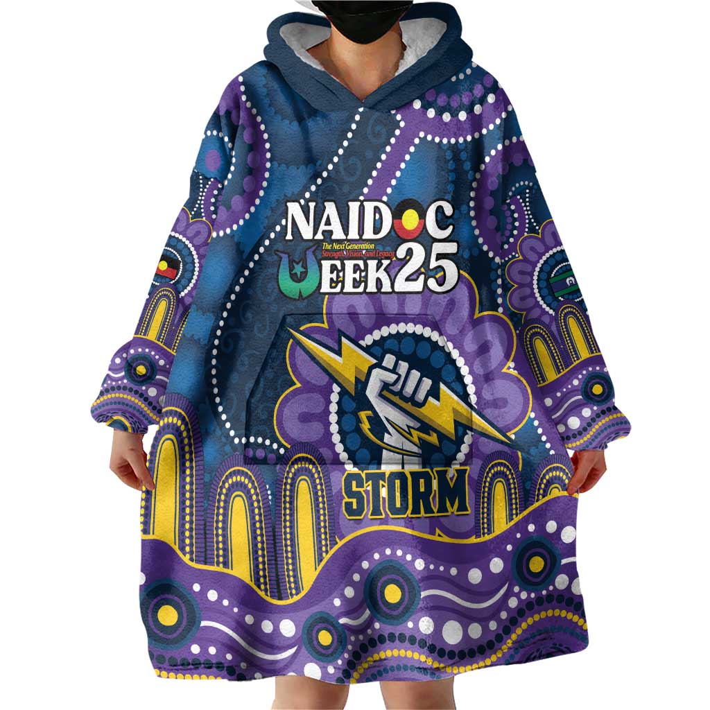 Custom NAIDOC Week 2025 Storm Wearable Blanket Hoodie Melbourne Indigenous Art