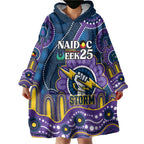 Custom NAIDOC Week 2025 Storm Wearable Blanket Hoodie Melbourne Indigenous Art