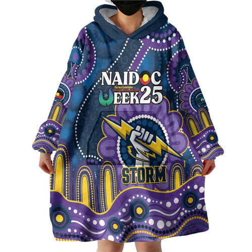 Custom NAIDOC Week 2025 Storm Wearable Blanket Hoodie Melbourne Indigenous Art