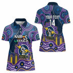 Custom NAIDOC Week 2025 Storm Women Polo Shirt Melbourne Indigenous Art
