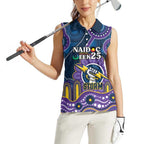 Custom NAIDOC Week 2025 Storm Women Sleeveless Polo Shirt Melbourne Indigenous Art