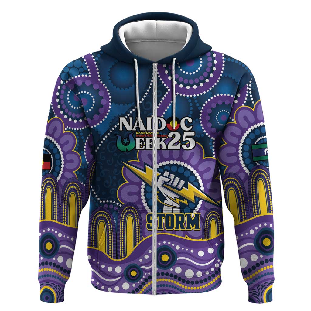 Custom NAIDOC Week 2025 Storm Zip Hoodie Melbourne Indigenous Art