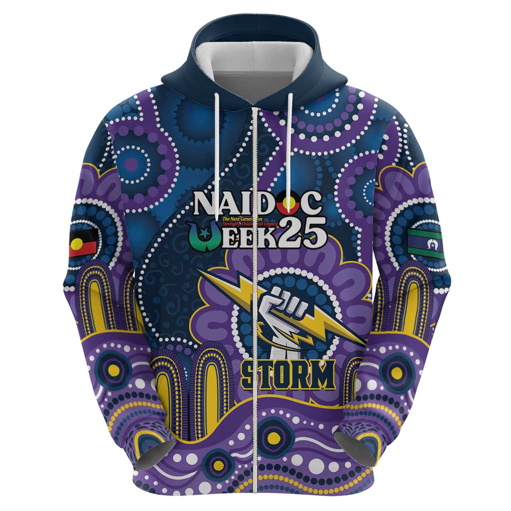 Custom NAIDOC Week 2025 Storm Zip Hoodie Melbourne Indigenous Art