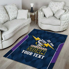 NRL Storm Rugby 2025 Custom Area Rug Est 1998 Sporty Style