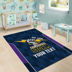 NRL Storm Rugby 2025 Custom Area Rug Est 1998 Sporty Style