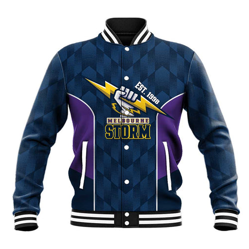 NRL Storm Rugby 2025 Custom Baseball Jacket Est 1998 Sporty Style