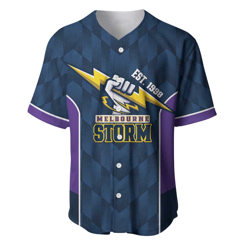 NRL Storm Rugby 2025 Custom Baseball Jersey Est 1998 Sporty Style