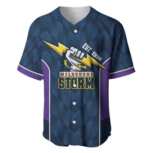 NRL Storm Rugby 2025 Custom Baseball Jersey Est 1998 Sporty Style