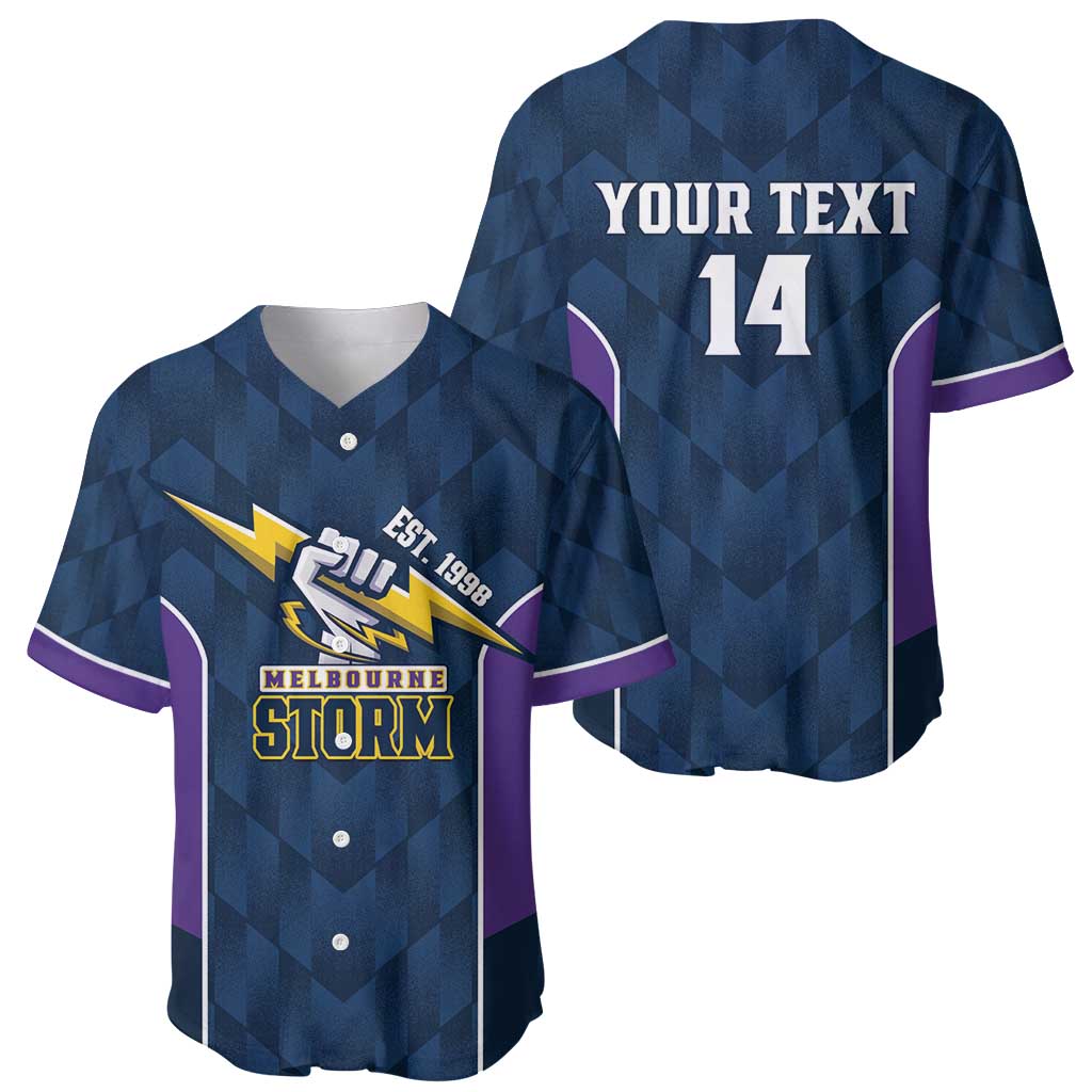 NRL Storm Rugby 2025 Custom Baseball Jersey Est 1998 Sporty Style