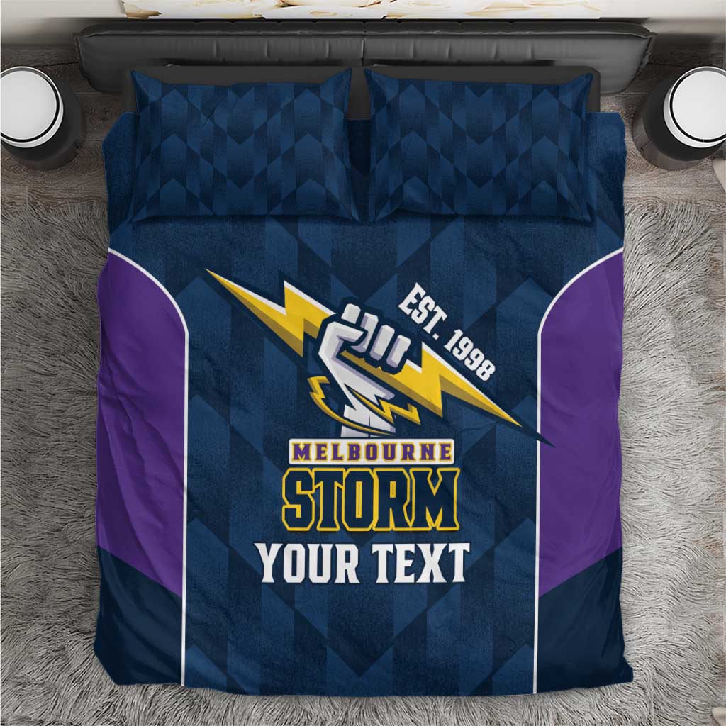 NRL Storm Rugby 2025 Custom Bedding Set Est 1998 Sporty Style