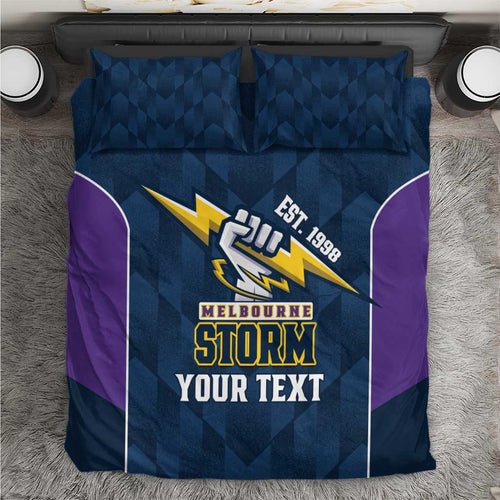 NRL Storm Rugby 2025 Custom Bedding Set Est 1998 Sporty Style