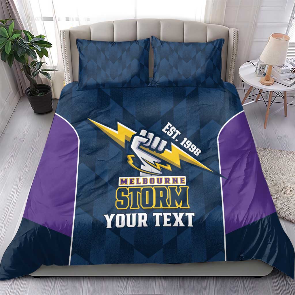 NRL Storm Rugby 2025 Custom Bedding Set Est 1998 Sporty Style