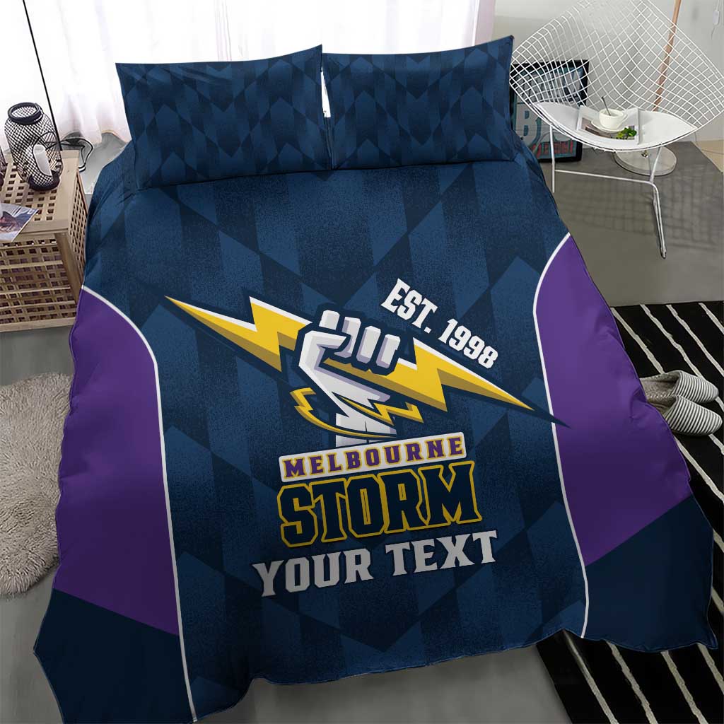 NRL Storm Rugby 2025 Custom Bedding Set Est 1998 Sporty Style