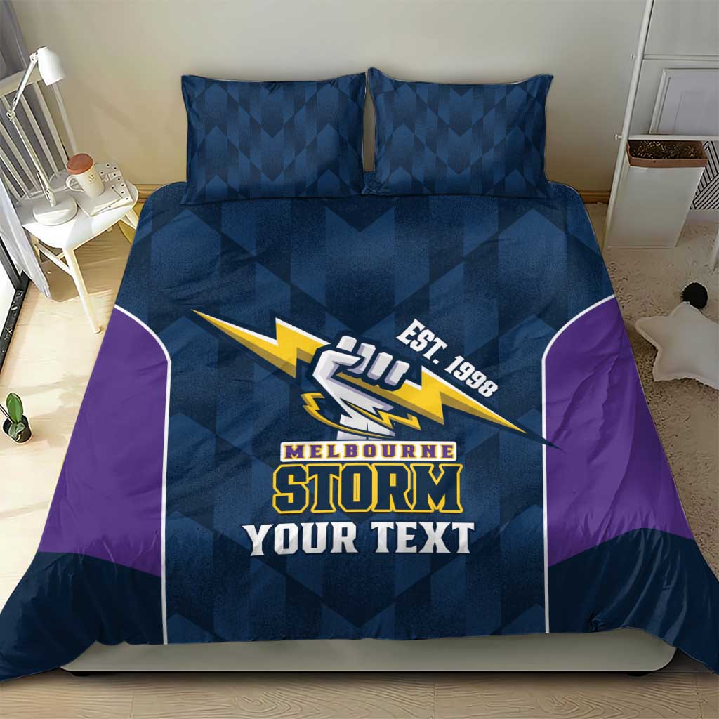 NRL Storm Rugby 2025 Custom Bedding Set Est 1998 Sporty Style