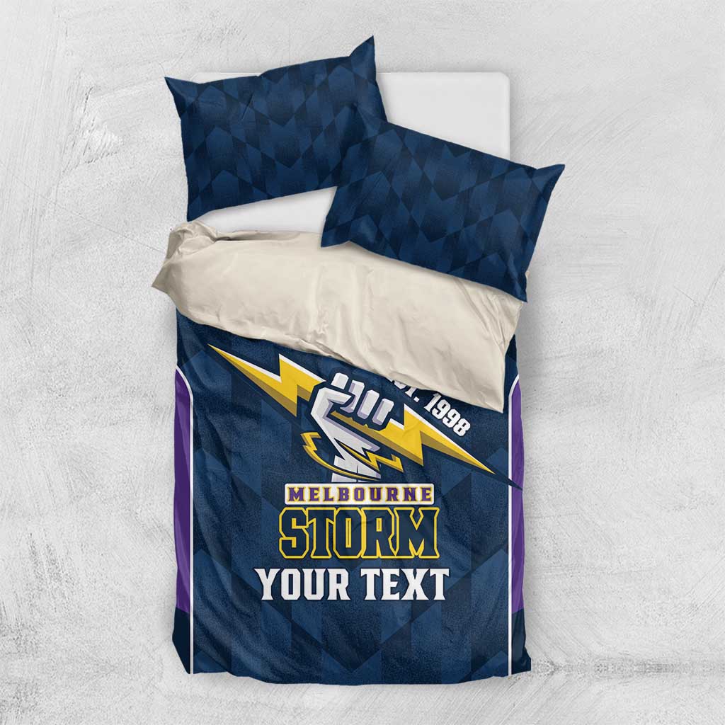 NRL Storm Rugby 2025 Custom Bedding Set Est 1998 Sporty Style