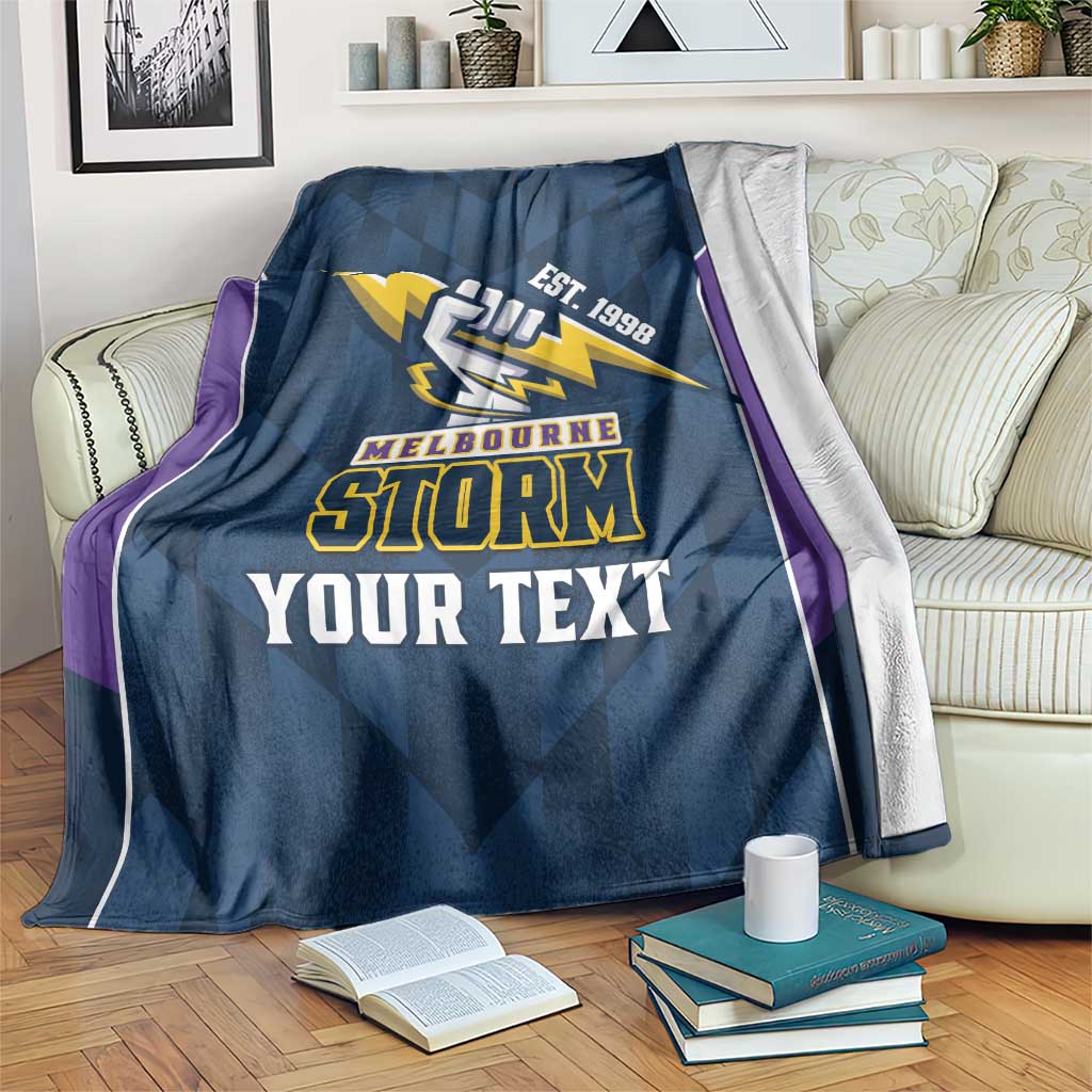NRL Storm Rugby 2025 Custom Blanket Est 1998 Sporty Style