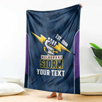 NRL Storm Rugby 2025 Custom Blanket Est 1998 Sporty Style
