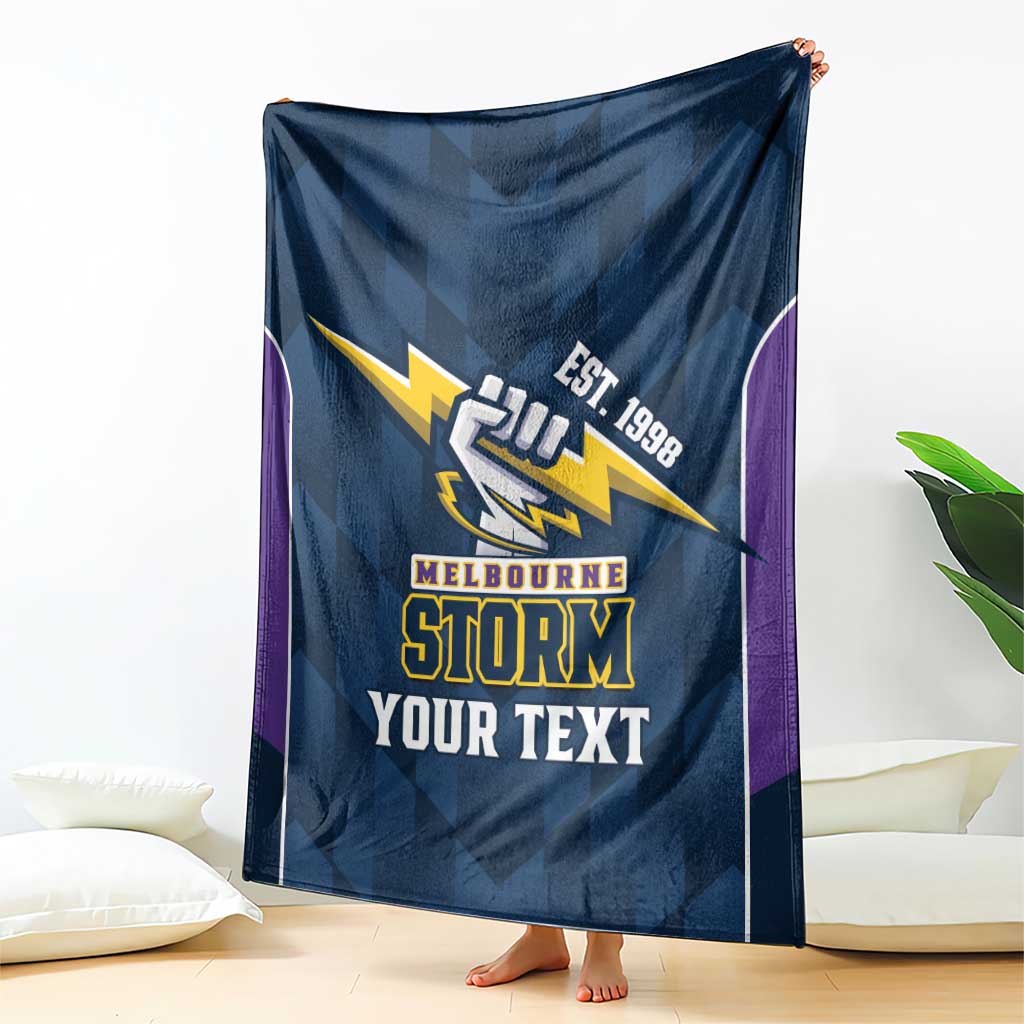 NRL Storm Rugby 2025 Custom Blanket Est 1998 Sporty Style